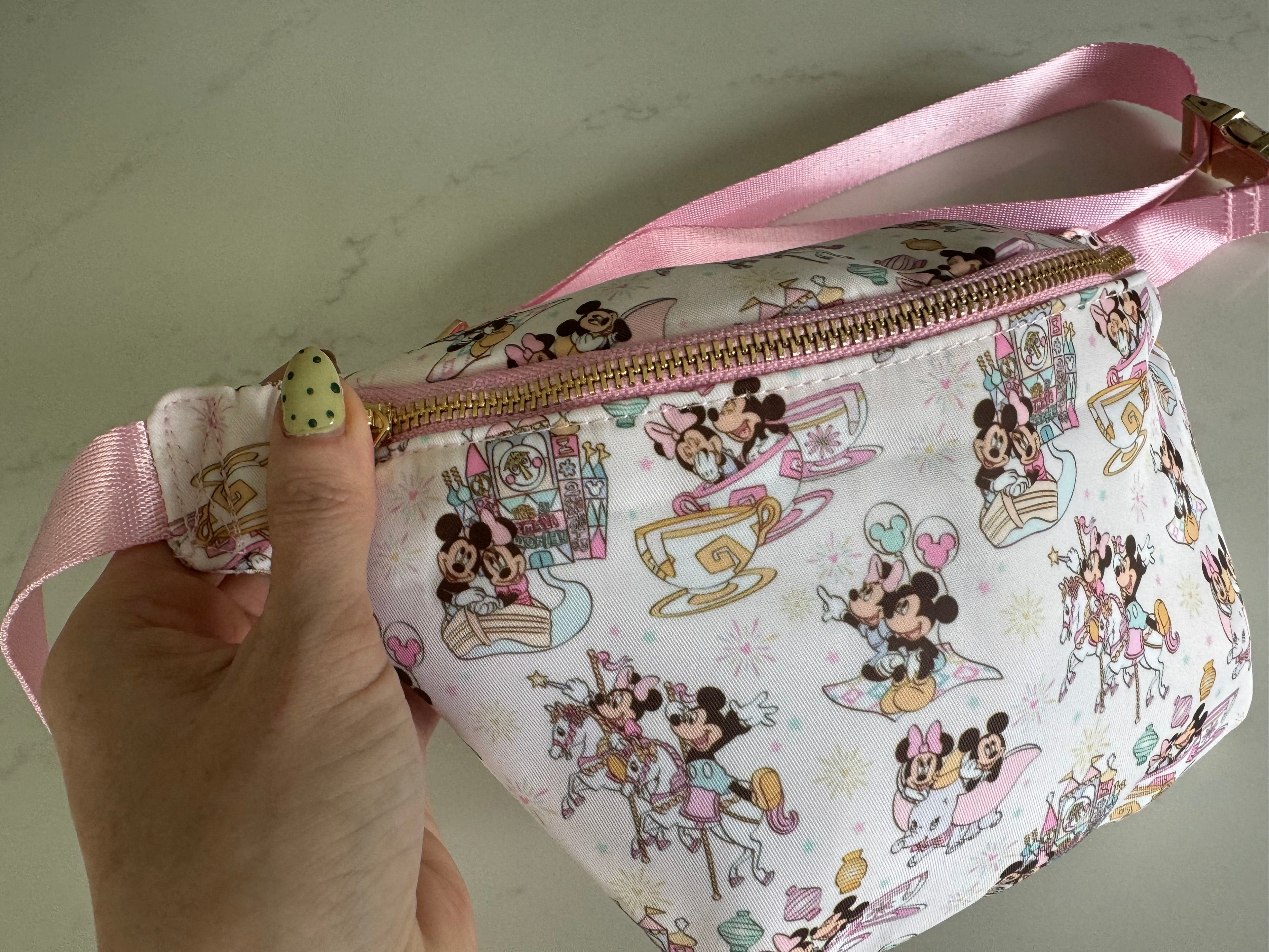 Pink Fantasia Mouse Character Bum Bag Theme Park Bag