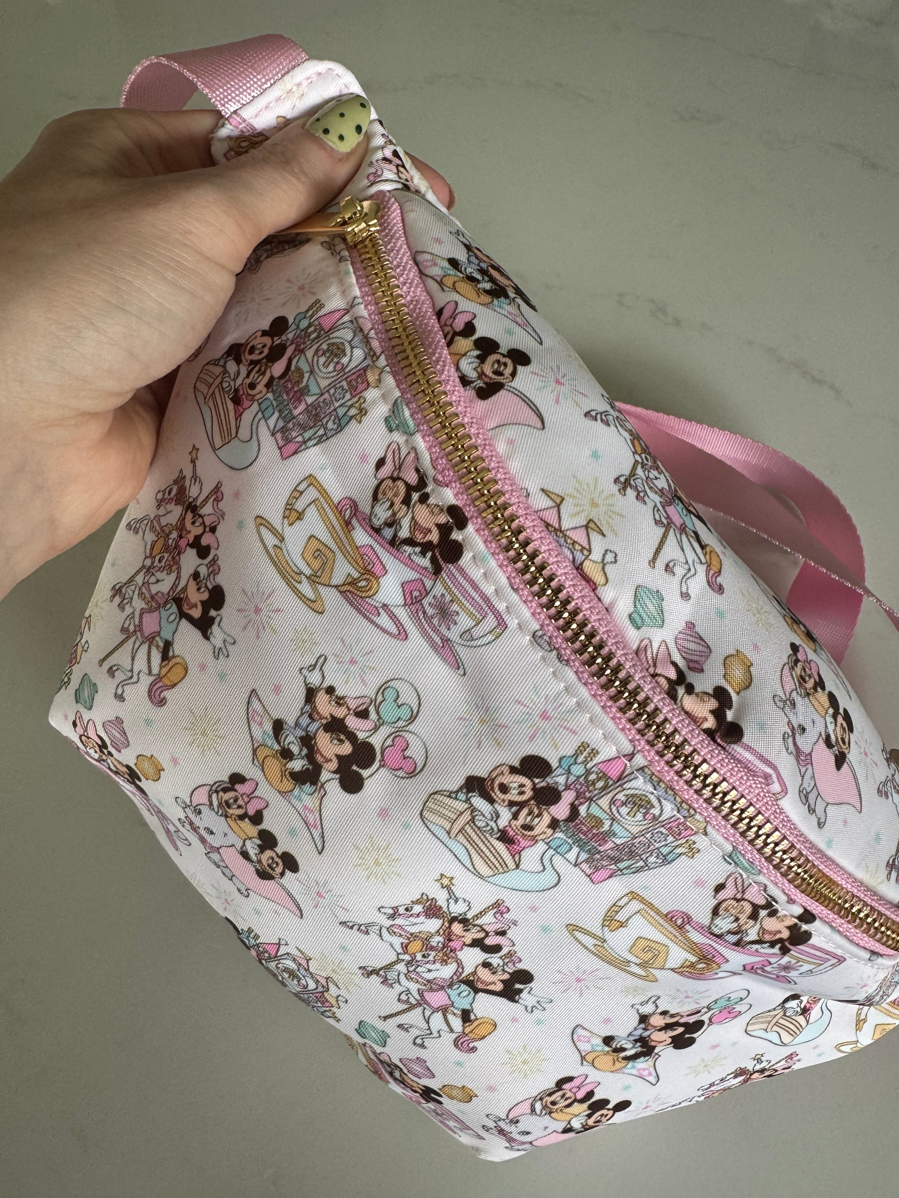 Pink Fantasia Mouse Character Bum Bag Theme Park Bag