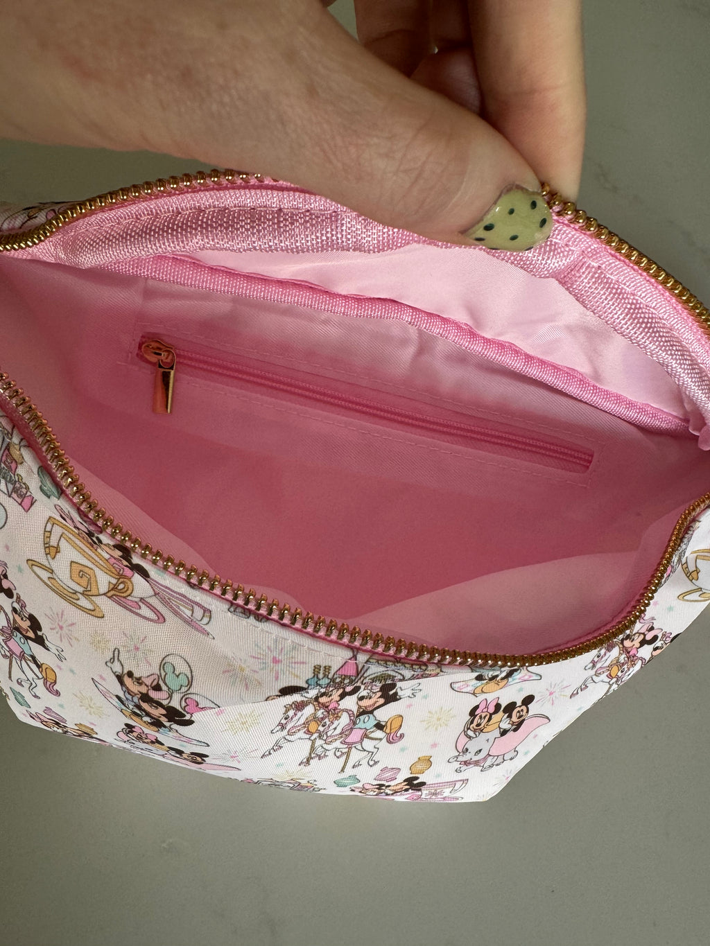 Pink Fantasia Mouse Character Bum Bag Theme Park Bag