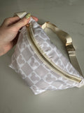 Beige / Nude Minnie Check Bum Bag | Minnie Mouse Theme Park Travel Waist Bag