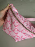 Pink Minnie Check Bum Bag | Minnie Mouse Theme Park Travel Waist Bag