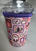 Reusable Iced Coffee Cup Sleeve Spooky Halloween