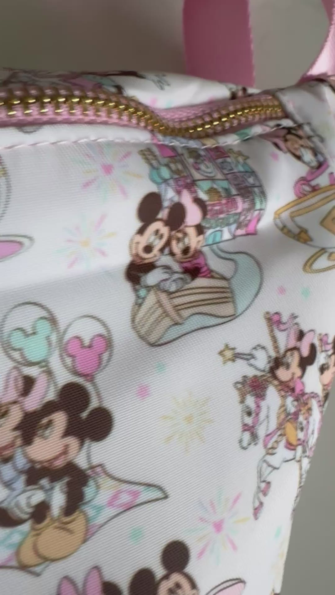 Pink Fantasia Mouse Character Bum Bag Theme Park Bag